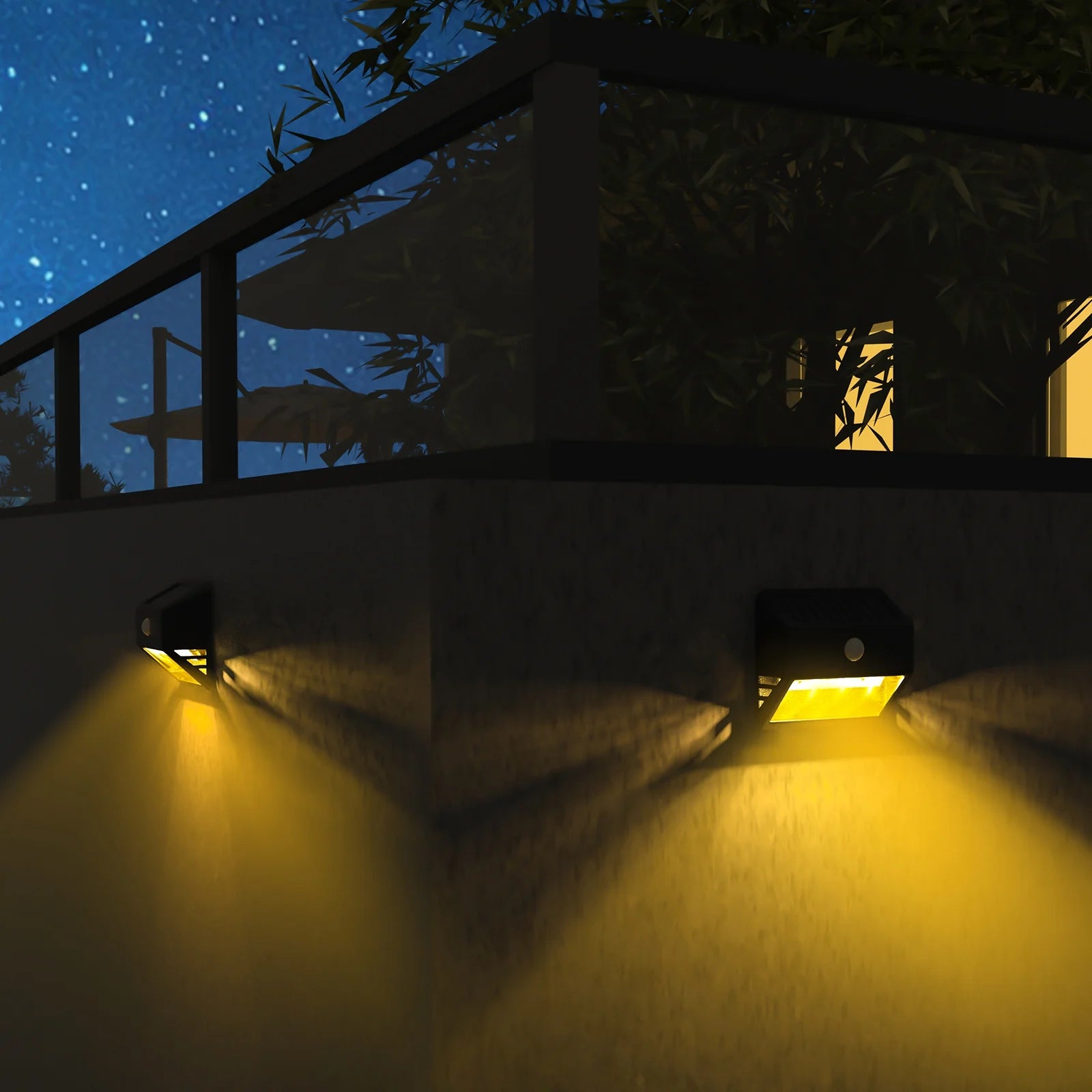 LED Solar Powered Motion Outdoor Security Wall Light, Motion Activated, 200 Lumens