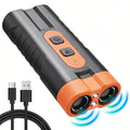 New Upgraded Two Headed Sonic Dog Repeller Ultrasonic Bark Stopper Flashlight 2 in 1 Device Rechargeable Portable Pet Barking Control Tool Must Have Pet Essentials for Dog Walkers Pet Lovers