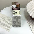 Luxury Leopard Print Large Viewfinder Phonecase for Iphone 17 Pro Max 16 15 14 Pro Max Series, Tpu+Pcdual-Layer Shockproof Protective Cover Withanti-Scratch, Non-Slip & Full Camera Lensprotection, Stylish Orange Faux Suede Texture Outdoorfun