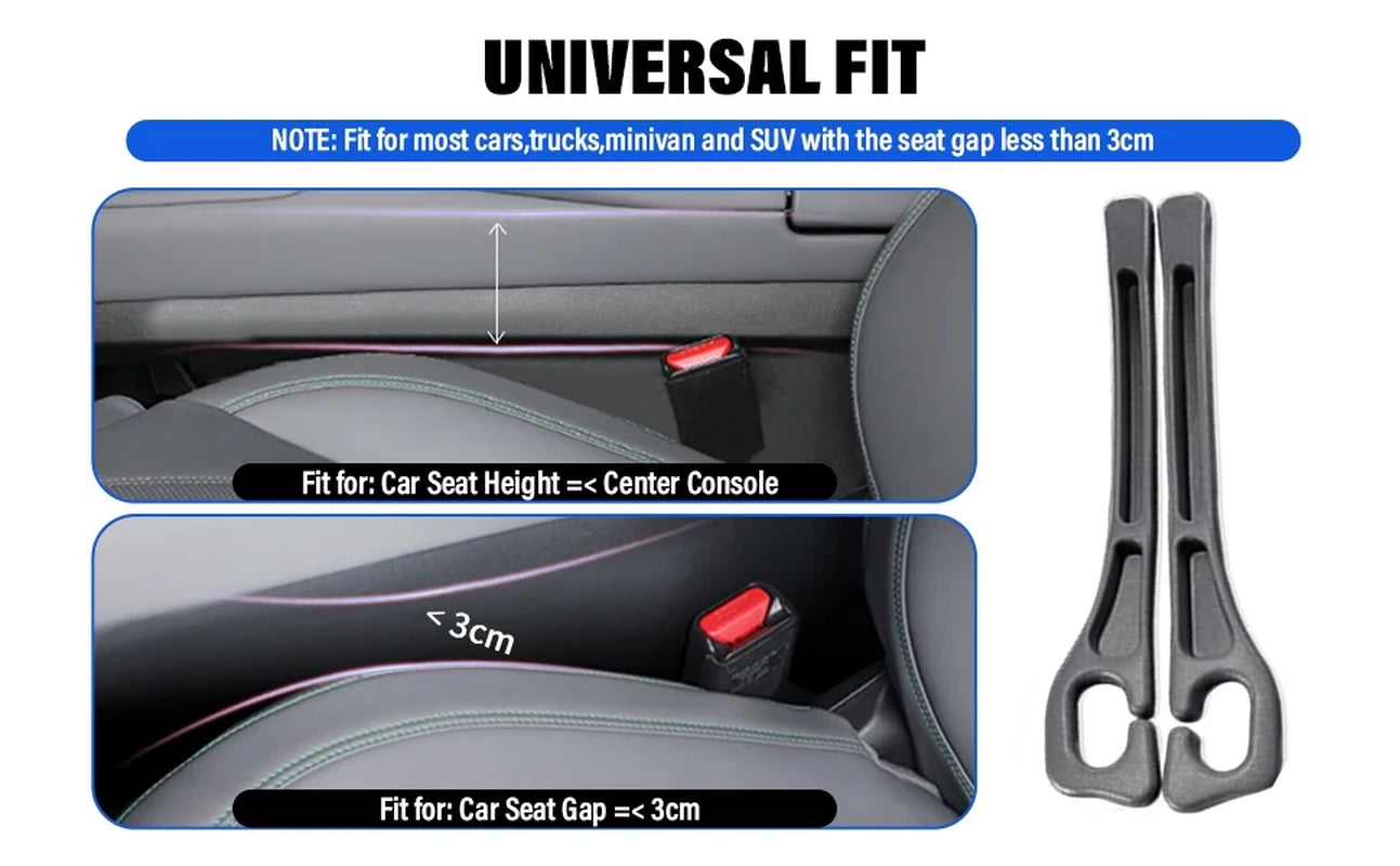Car Seat Gap Filler, Seat Side Gap Filler with Organizer, 2 In1 Seat Crevice Blocker, Universal Fit Car SUV Truck Fill the Gap between Seat & Console 2 Pack