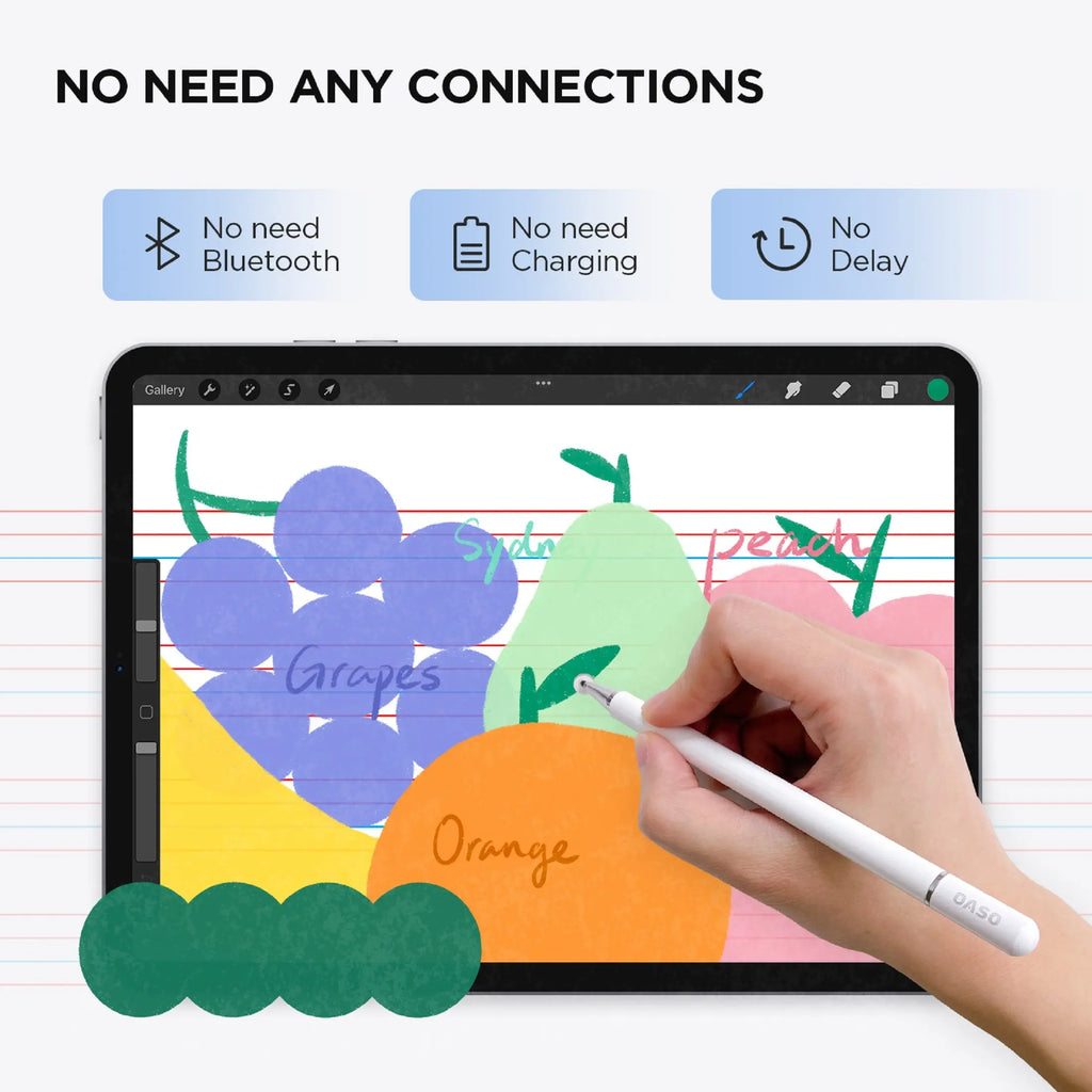 Touchscreen Stylus Pen with round Tip and Magnetic Cap, Compatible with Apple Ipad Pro/Ipad 6-9/Iphone, Smartphone, Samsung Galaxy Tab, Fire HD Tablets