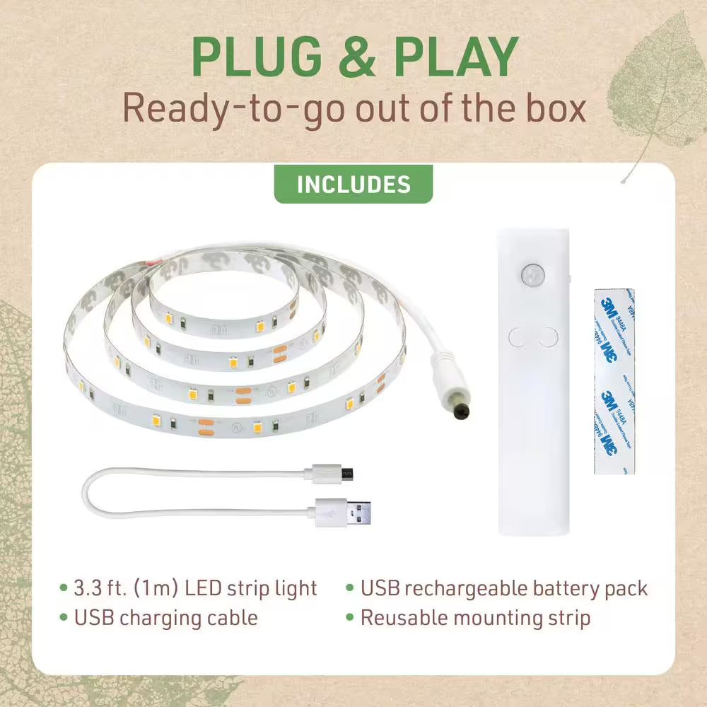 3 Ft. Motion Sensor LED Strip Light Kit