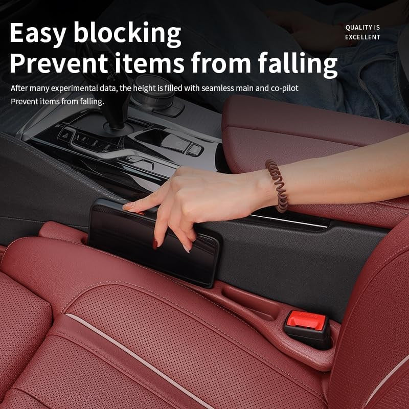 2PCS Car Seat Gap Filler Organizer with Phone Holder,[Upgrad