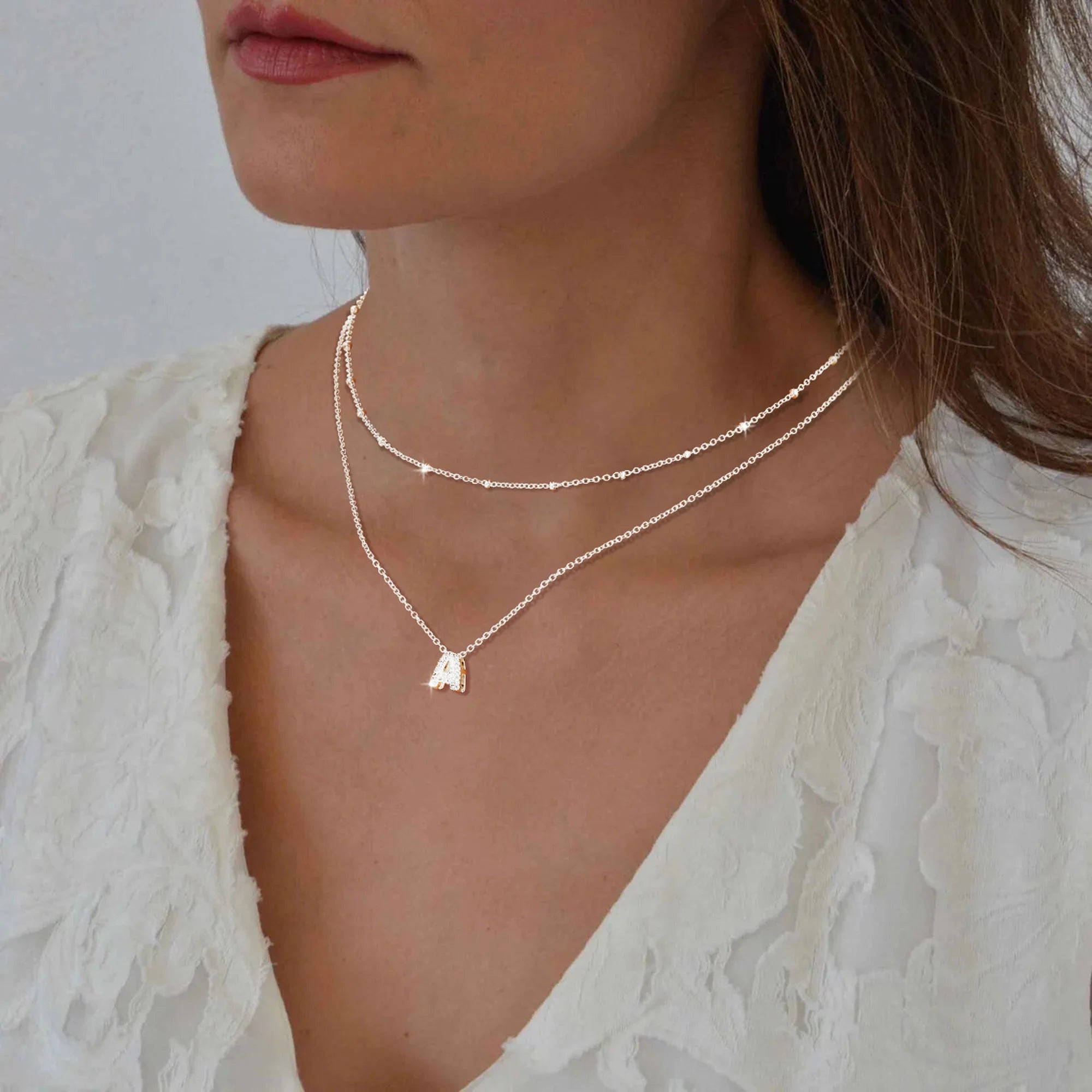 S925 Sterling Silver Plated Initial Necklaces for Women Girls CZ Letter D Necklace Set Birthday Easter Basket Stuffers Jewelry Gifts Teen Her Wife Mom Girlfriend Female Adults Kids Ideas