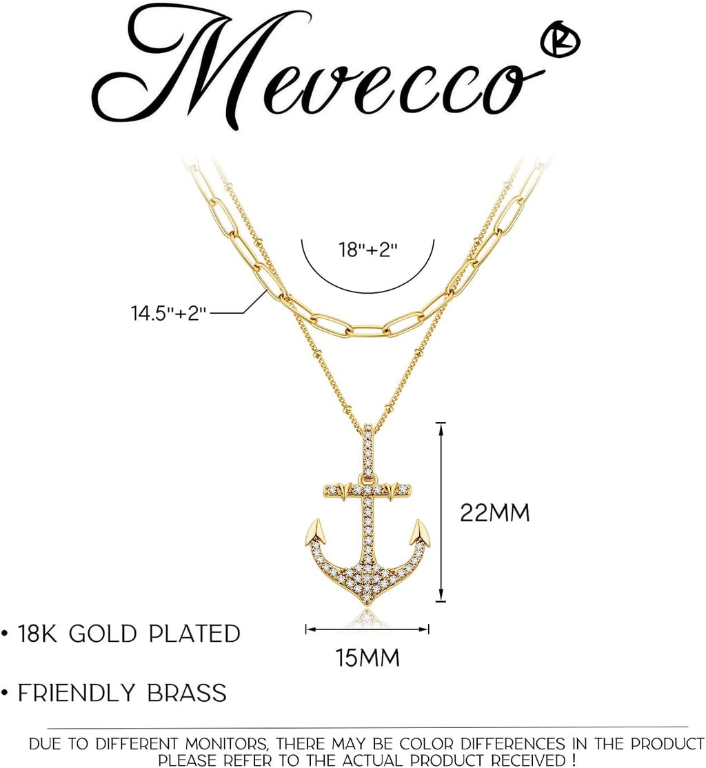Layered Heart Necklace Pendant Handmade 18K Gold Plated Dainty Gold Choker Arrow Bar Layering Long Necklace for Women