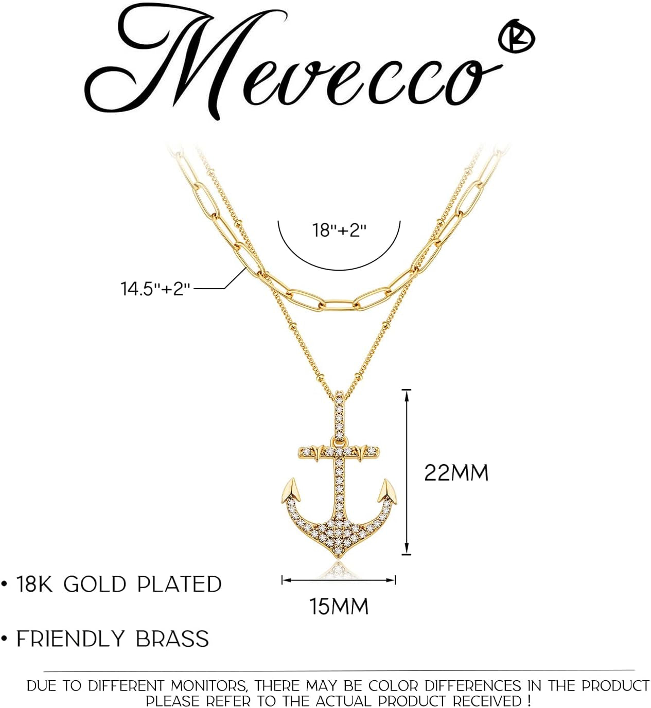 Layered Heart Necklace Pendant Handmade 18K Gold Plated Dainty Gold Choker Arrow Bar Layering Long Necklace for Women