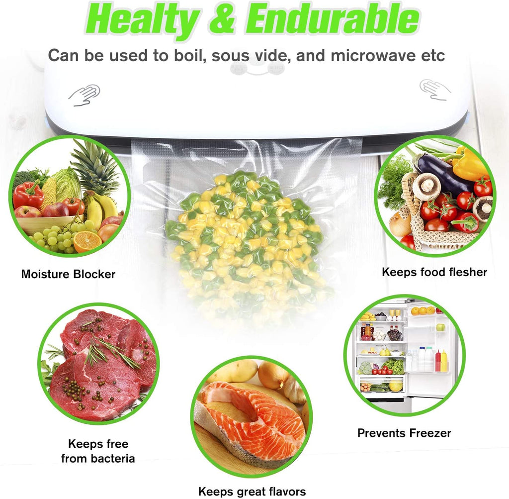 Vacuum Sealer Bags for Food 11X16 Inch - 100 Count,Gallon Size Freezer Sous Vide Pre-Cut Bags - 4Mil Bpa-Free