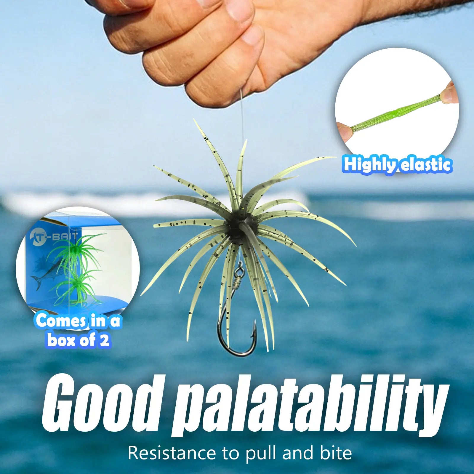 4Pcs Tentacle Creature Soft Fishing Lure Set - Japanese Sea Urchin & Worm Bait for Bass, Snakehead - Slow Sinking Wacky/Neko Rig