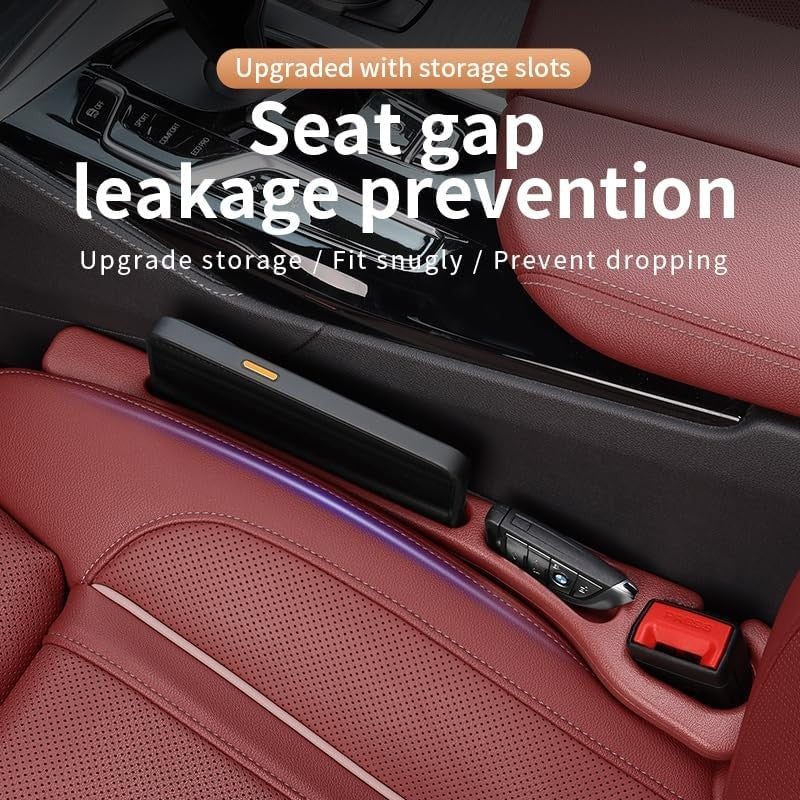 2PCS Car Seat Gap Filler Organizer with Phone Holder,[Upgrad