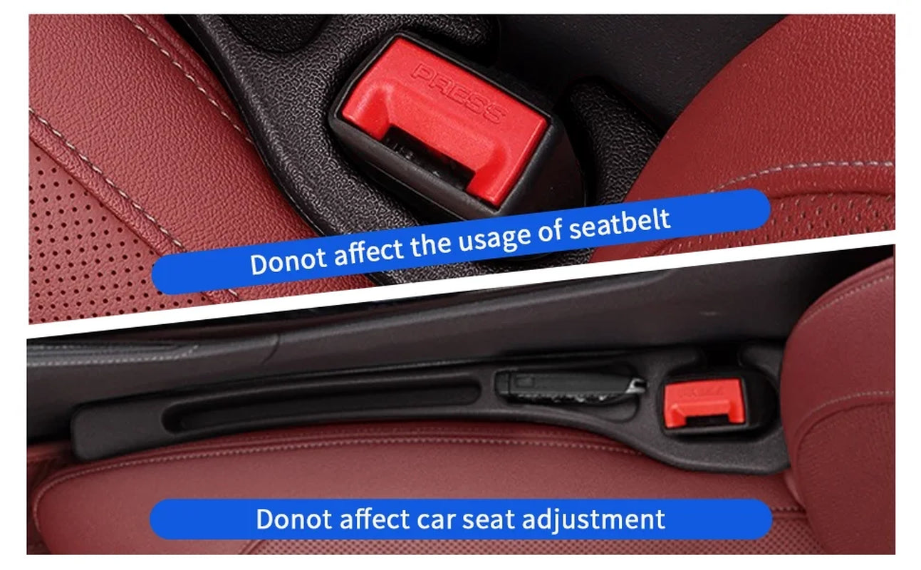 Car Seat Gap Filler, Seat Side Gap Filler with Organizer, 2 In1 Seat Crevice Blocker, Universal Fit Car SUV Truck Fill the Gap between Seat & Console 2 Pack