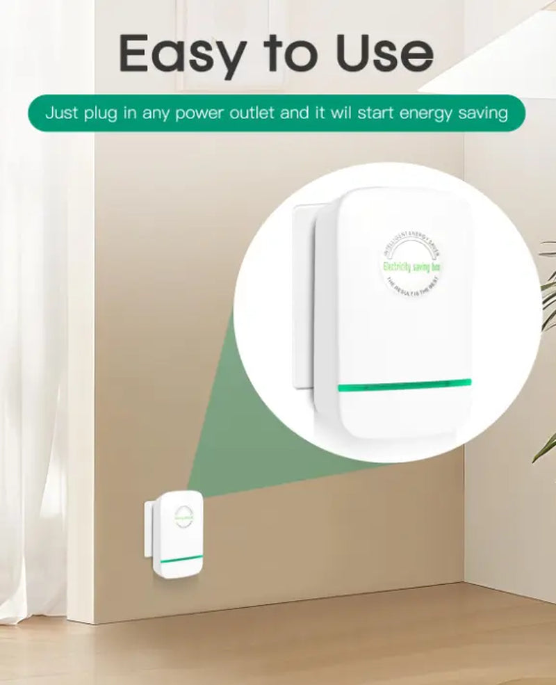 Power Saver, Intelligent Plug Device, Suitable for Home and Office. the Plug Products Are Compatible with American Standard Sockets (90V - 250V) and Have a Power Capacity of 30 Kilowatts. Each Set Contains One.