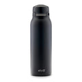 Flip & Fill 32Oz Insulated Stainless Steel Water Bottle, Leak-Proof Straw Lid, Black