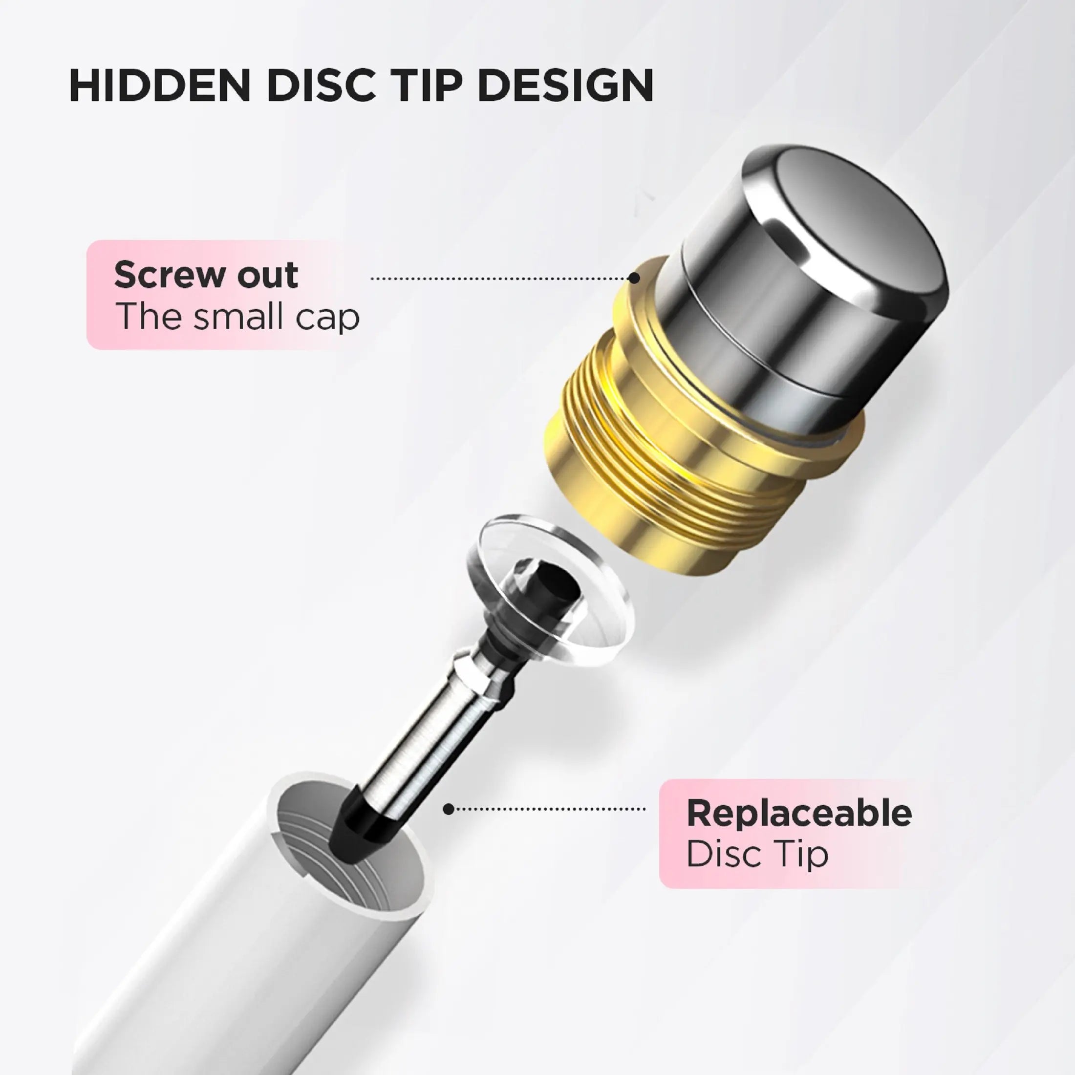 Touchscreen Stylus Pen with round Tip and Magnetic Cap, Compatible with Apple Ipad Pro/Ipad 6-9/Iphone, Smartphone, Samsung Galaxy Tab, Fire HD Tablets