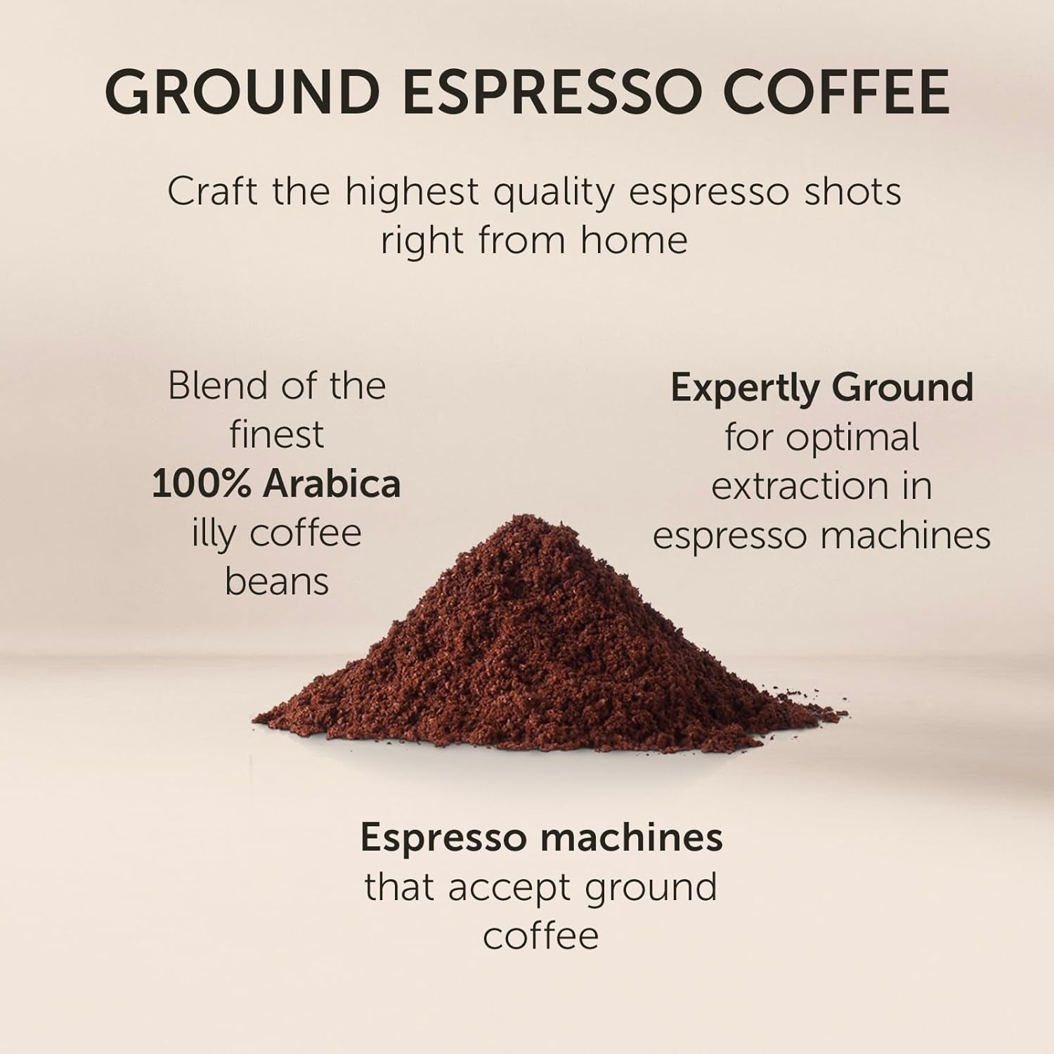 Intenso Ground Espresso Coffee, Bold Roast, Intense, Robust and Full Flavored with Notes of Deep Cocoa, 100% Arabica Coffee, No Preservatives, 8.8 Ounce Can (Pack of 1)