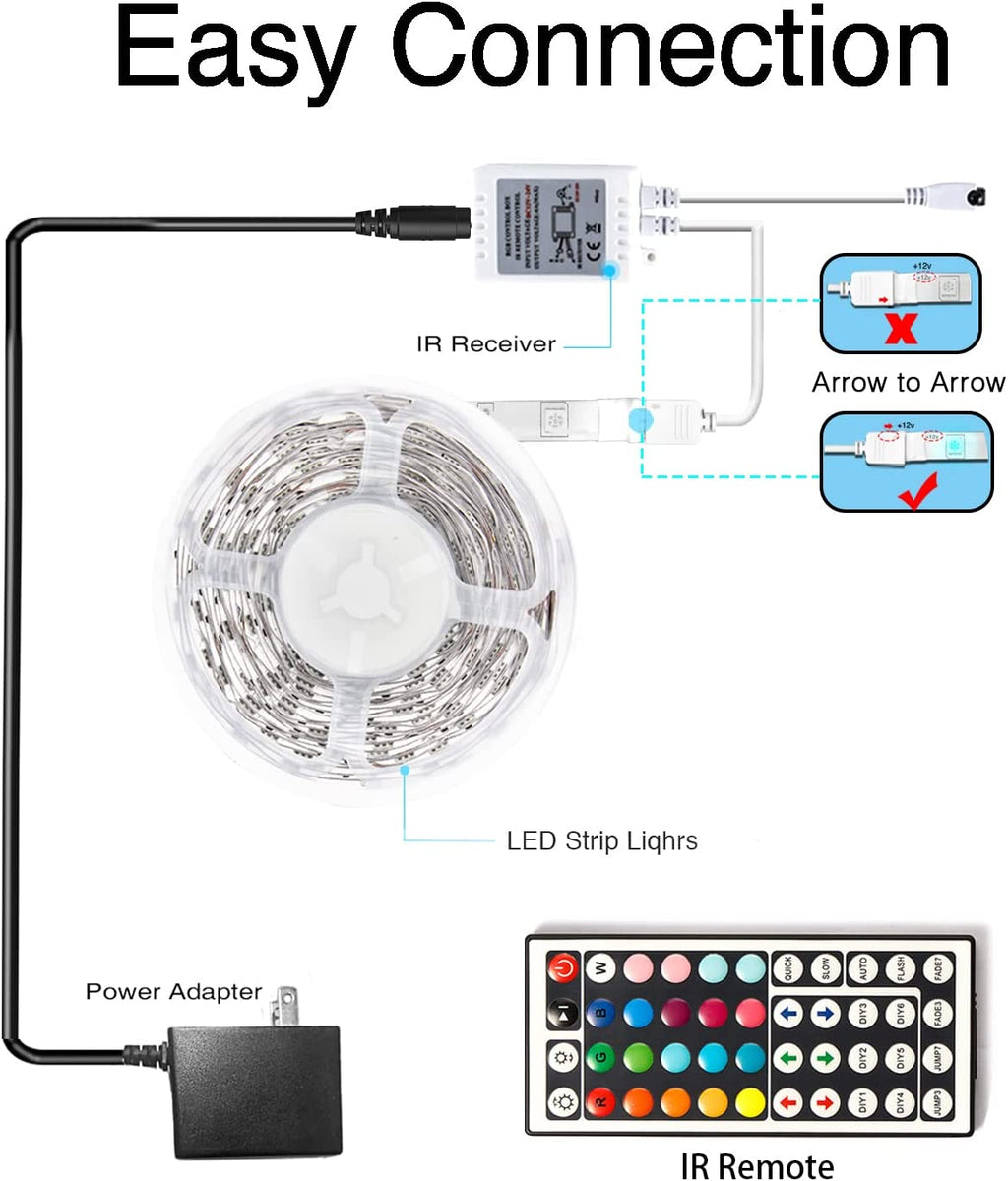 Led Lights for Bedroom, 32.8Ft Led Strip Lights RGB Color Changing Strip Light with Remote Control, Led Light for Room Decor, Home Decor