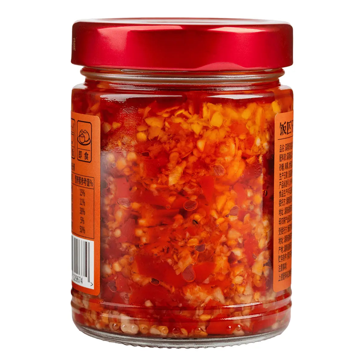 Spicy Garlic Crawfish Tail Sauce, Mountain Jelly Vegetable (Gong Cai) with Chopped Chili Pepper, Pickled Radish with Chopped Chili Pepper, Assorted Pickles | Chinese Condiment Sauce